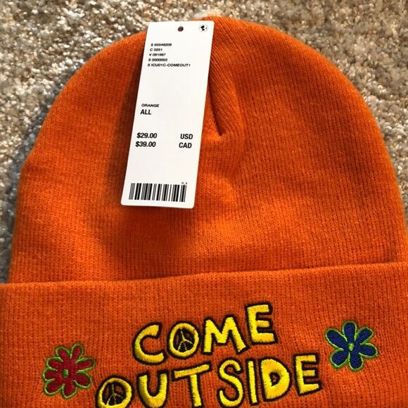 New Urban outfitters UO Coney Island Picnic Come Outside Beanie hat - Picture 3 of 4